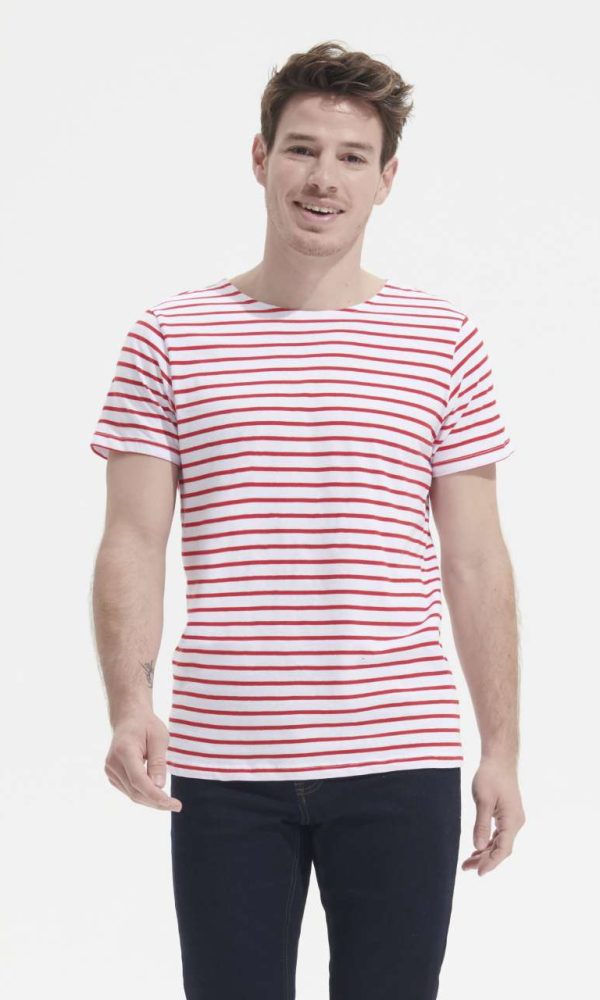 SOL'S MILES MEN - ROUND NECK STRIPED T-SHIRT