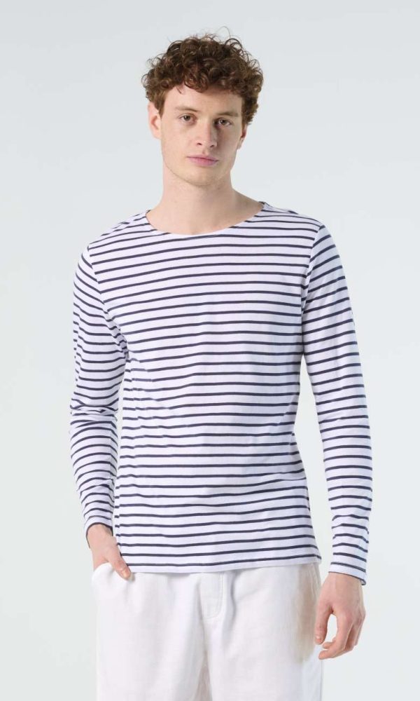 SOL'S MARINE MEN - LONG SLEEVE STRIPED T-SHIRT