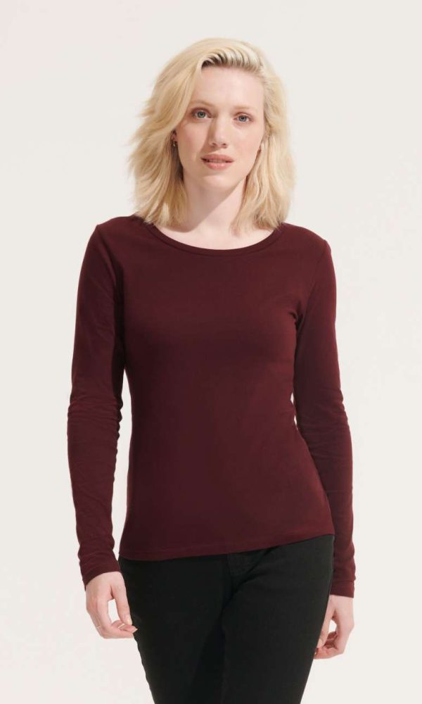SOL'S MAJESTIC - WOMEN'S ROUND COLLAR LONG SLEEVE T-SHIRT