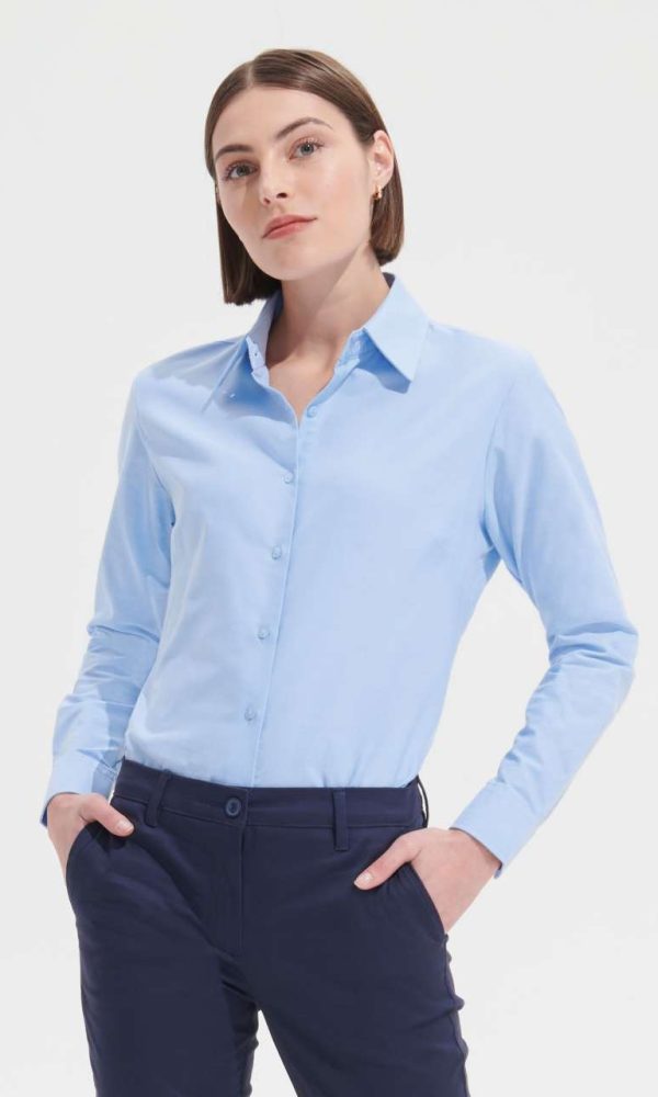 SOL'S EMBASSY - LONG SLEEVE OXFORD WOMEN'S SHIRT