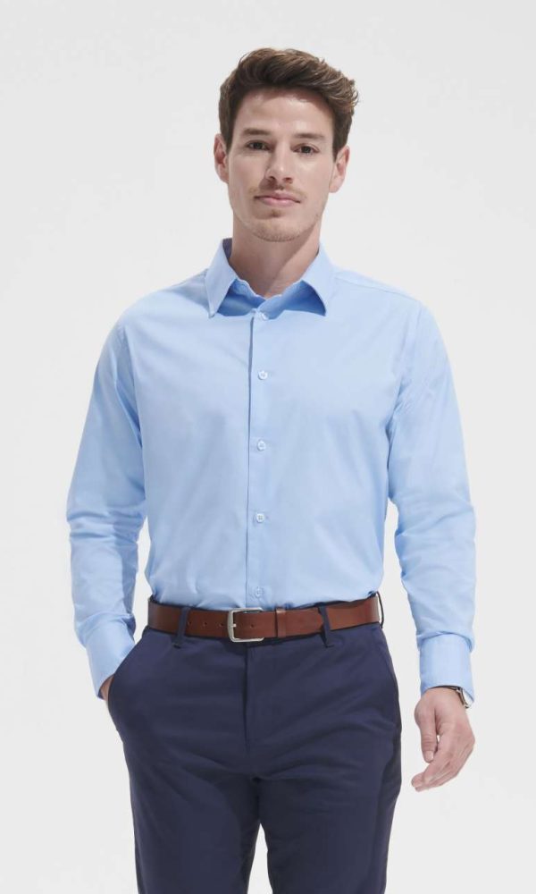 SOL'S BRIGHTON - LONG SLEEVE STRETCH MEN'S SHIRT