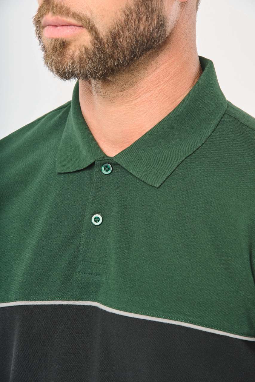 UNISEX ECO-FRIENDLY TWO-TONE SHORT SLEEVE POLO SHIRT - Slika 9