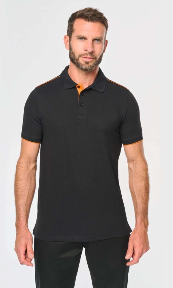 MEN'S SHORT-SLEEVED CONTRASTING DAYTODAY POLO SHIRT