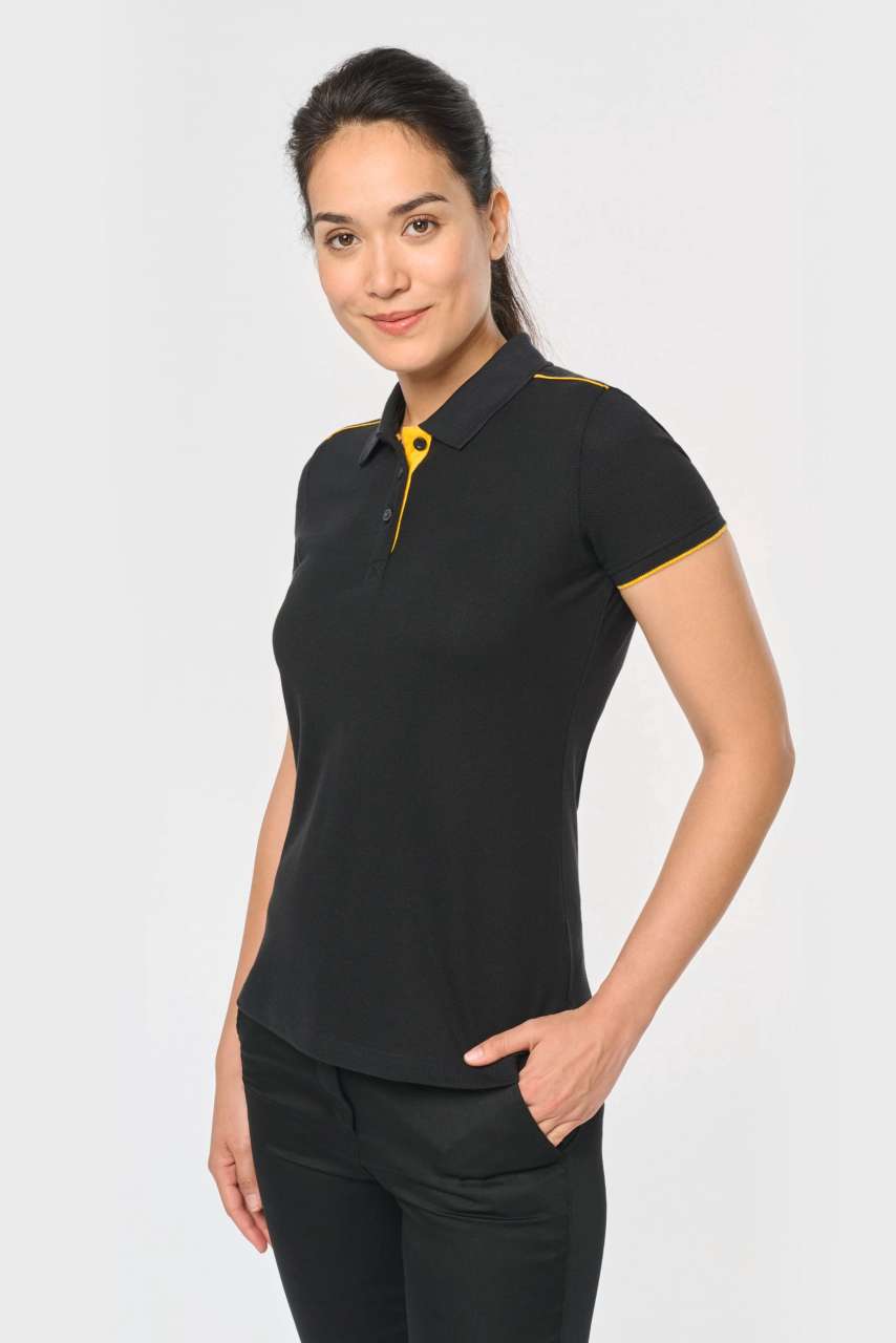 LADIES' SHORT-SLEEVED CONTRASTING DAYTODAY POLO SHIRT - Slika 8