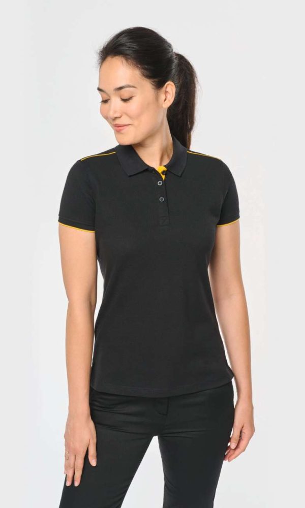 LADIES' SHORT-SLEEVED CONTRASTING DAYTODAY POLO SHIRT