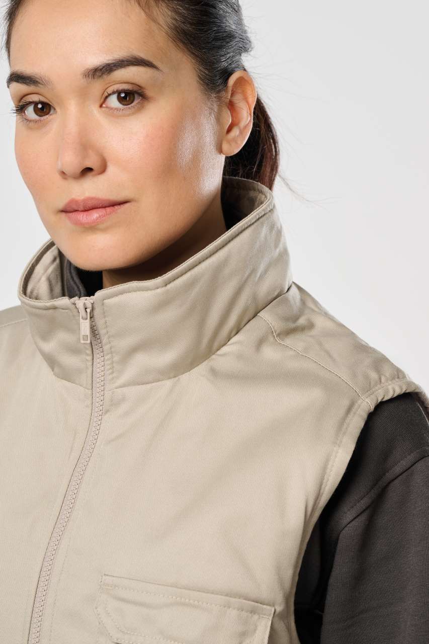 UNISEX PADDED MULTI-POCKET POLYCOTTON VEST - Slika 5