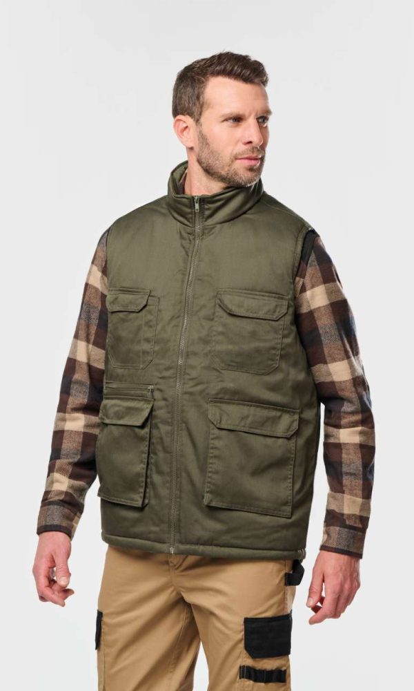 UNISEX PADDED MULTI-POCKET POLYCOTTON VEST