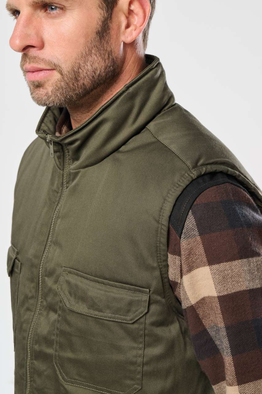 UNISEX PADDED MULTI-POCKET POLYCOTTON VEST - Slika 9