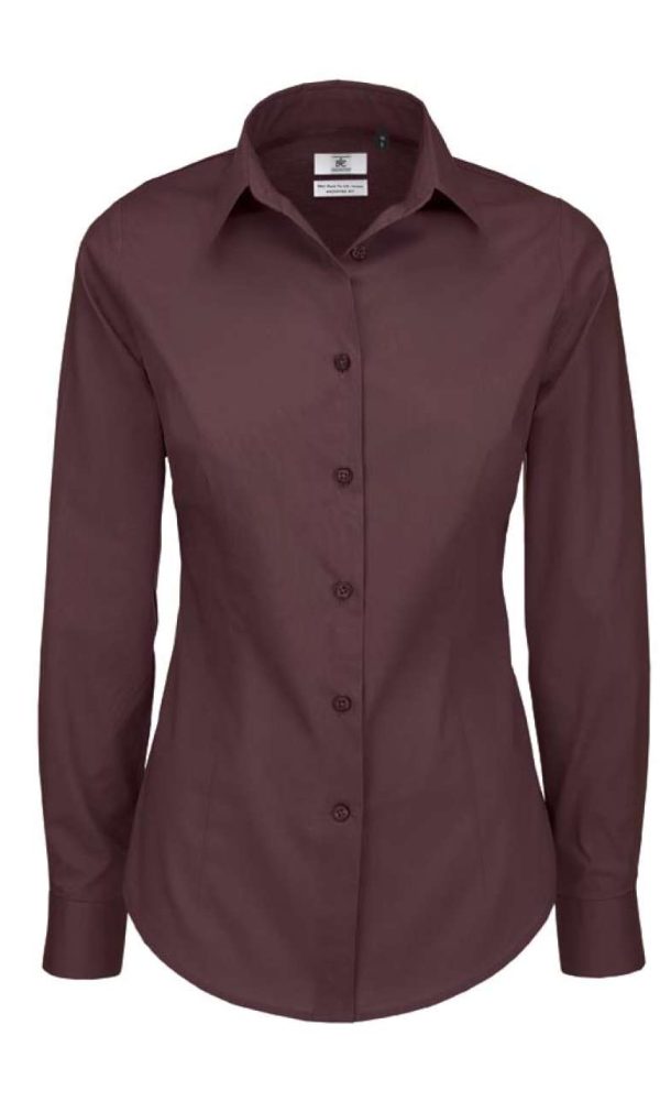 B&C BLACK TIE LSL /WOMEN