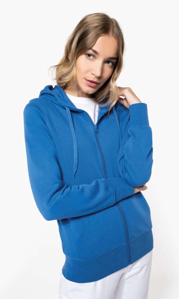 LADIES' ECO-FRIENDLY ZIPPED HOODED SWEATSHIRT