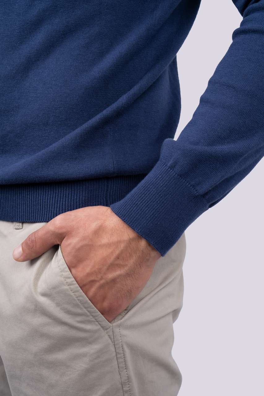 MEN’S CREW NECK FINE GAUGE COTTON PULLOVER - Slika 2