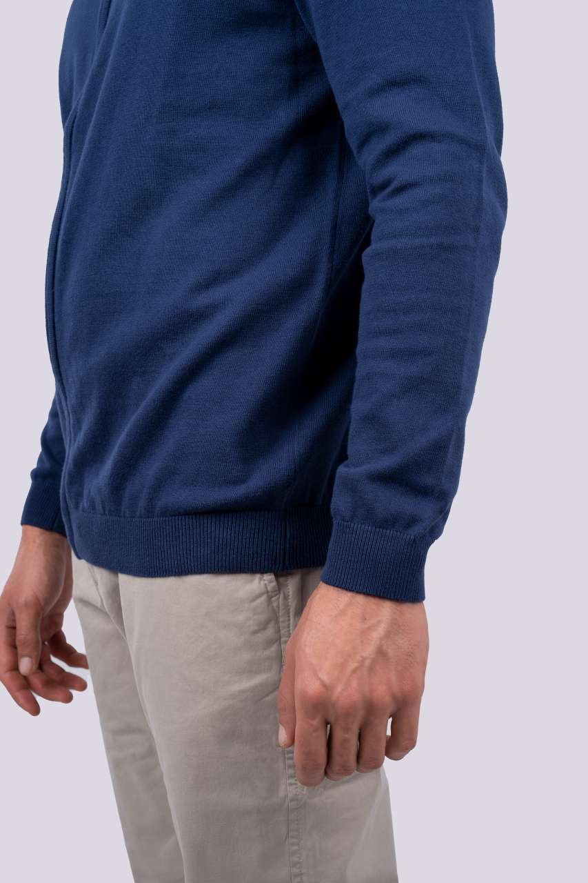 MEN’S FULL ZIP CARDIGAN FINE GAUGE COTTON - Slika 2