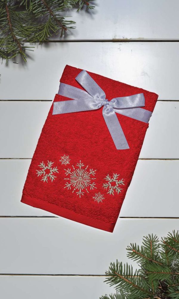 OLIMA CHRISTMAS TOWEL - SNOWFLAKES II