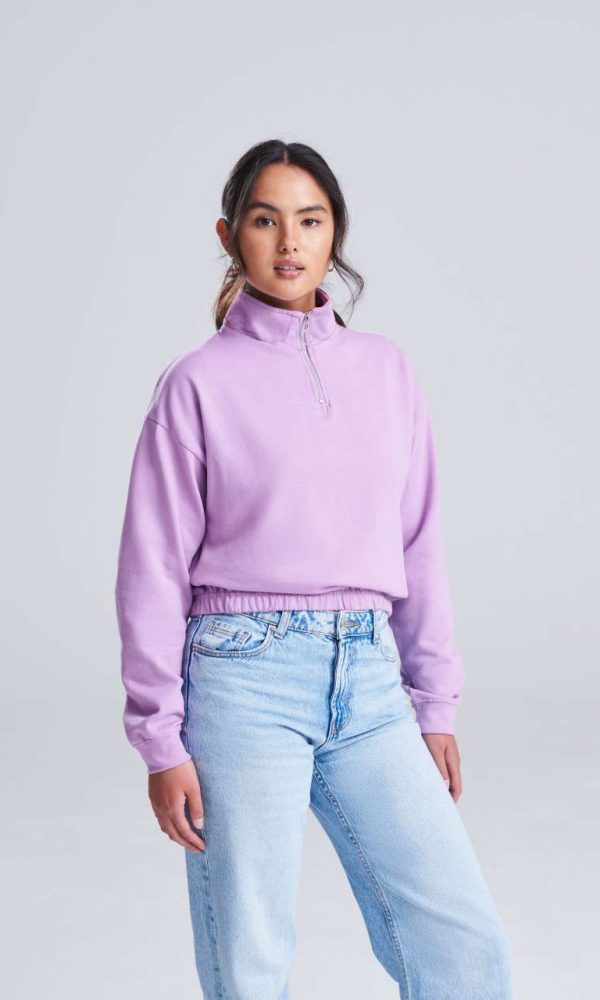 WOMEN'S CROPPED 1/4 ZIP SWEAT