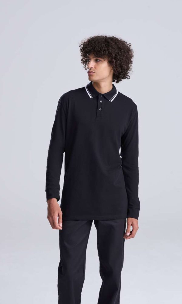 LONG SLEEVE TIPPED 100 POLO