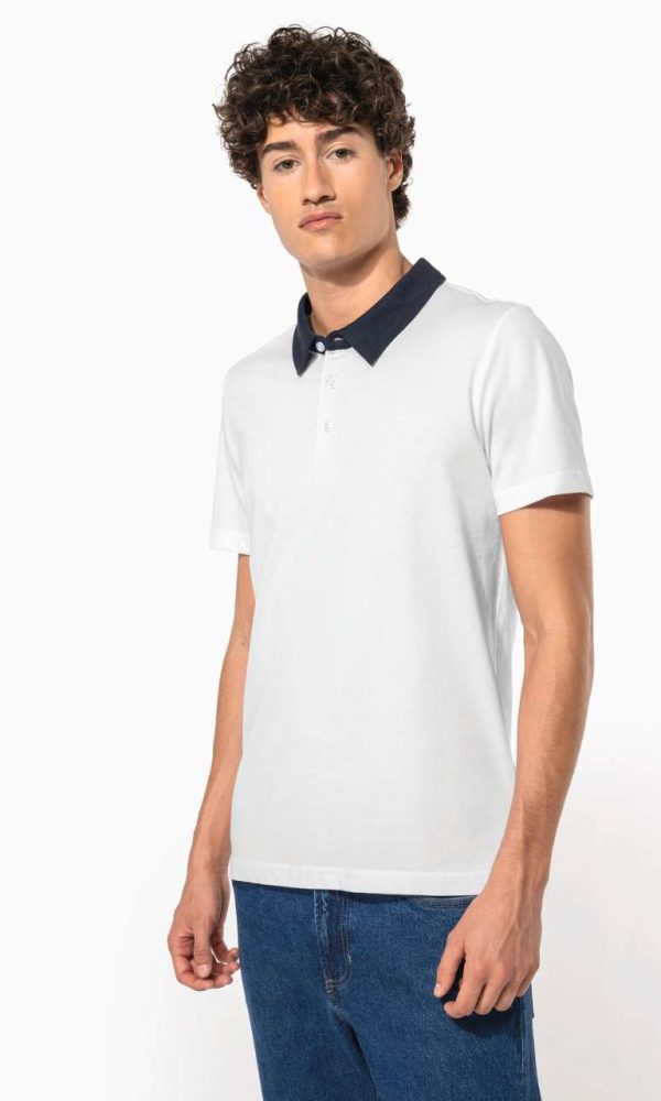 MEN'S TWO-TONE JERSEY POLO SHIRT