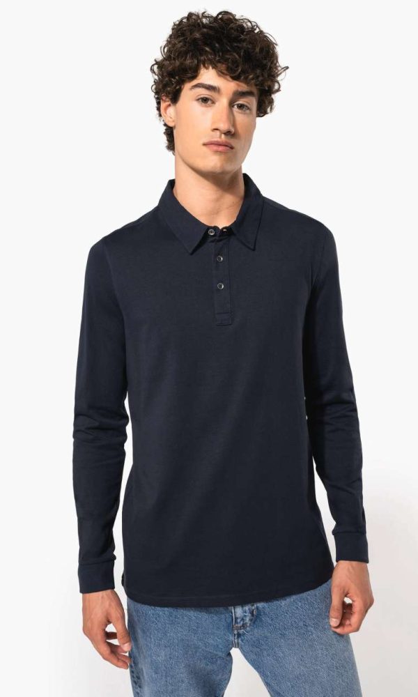 MEN'S LONG SLEEVED JERSEY POLO SHIRT