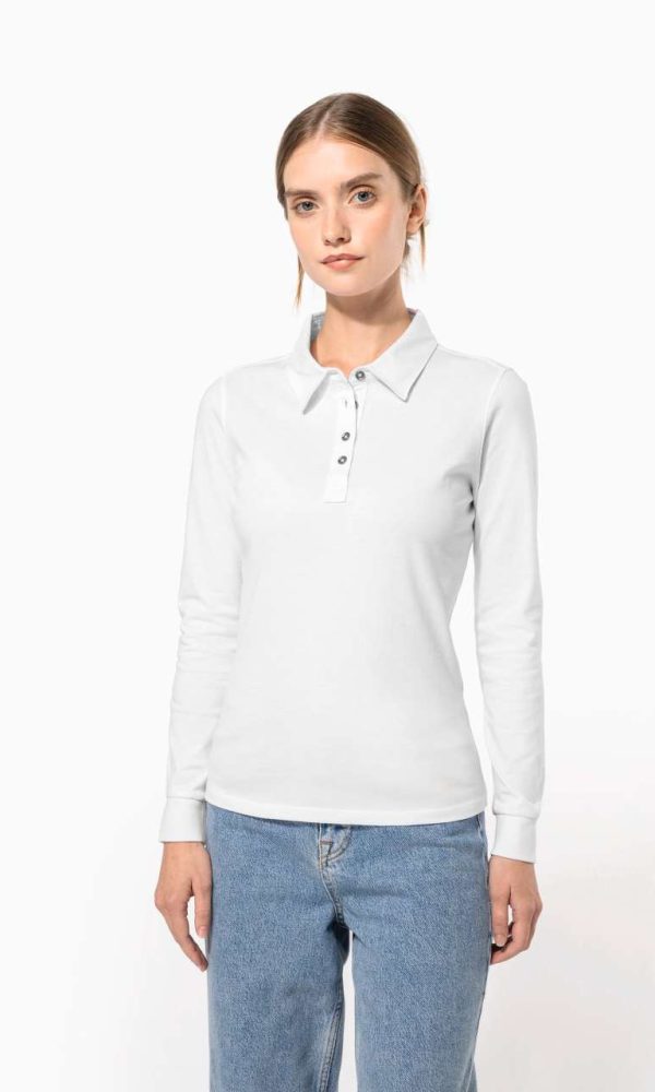 LADIES' LONG SLEEVE JERSEY POLO SHIRT