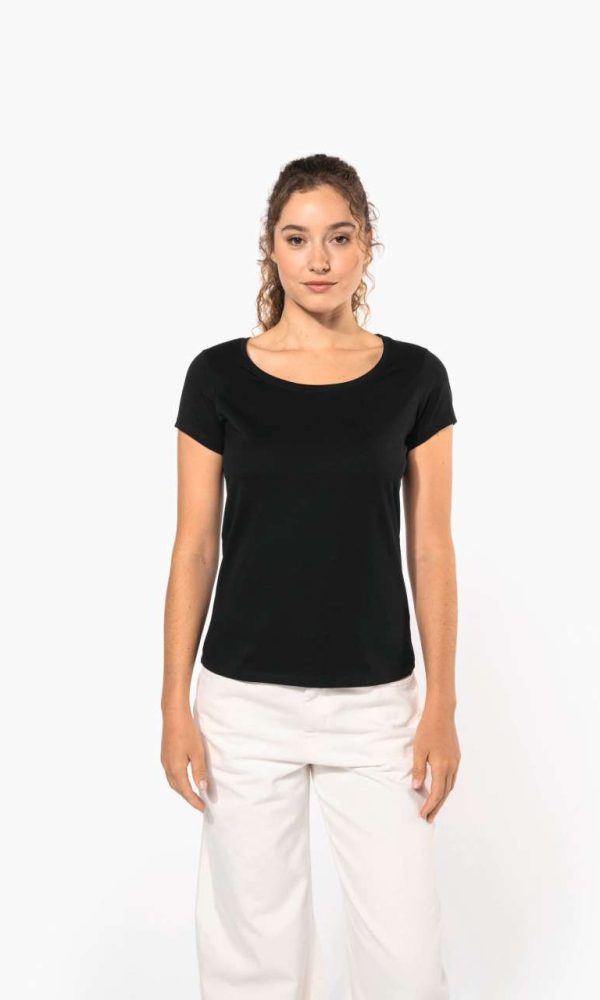 LADIES’ BOAT NECK SHORT-SLEEVED T-SHIRT