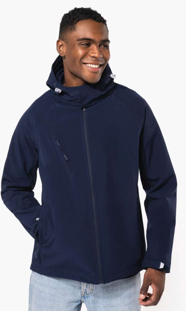 MEN'S DETACHABLE HOODED SOFTSHELL JACKET