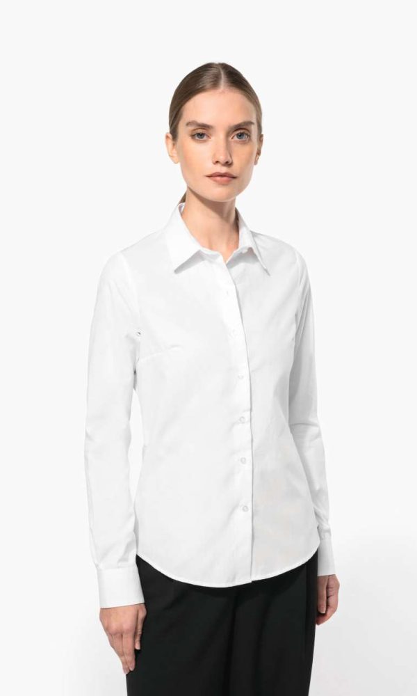 LADIES’ LONG-SLEEVED COTTON POPLIN SHIRT