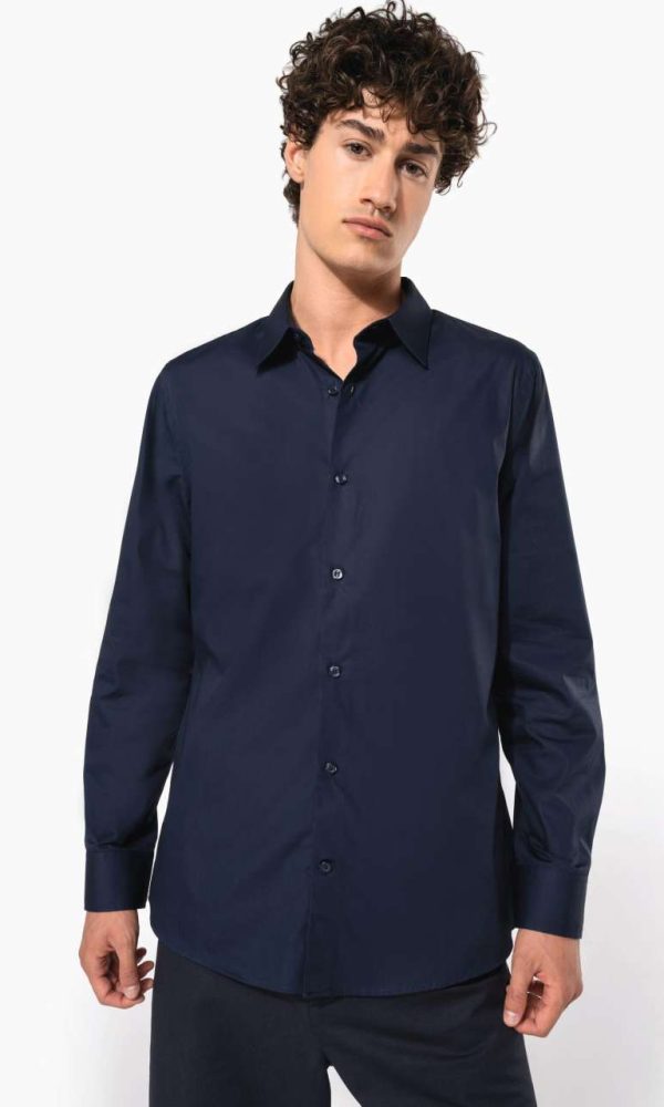 MEN’S LONG-SLEEVED COTTON POPLIN SHIRT