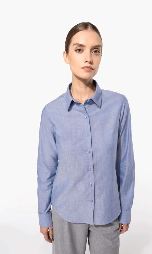 LADIES' LONG-SLEEVED OXFORD SHIRT