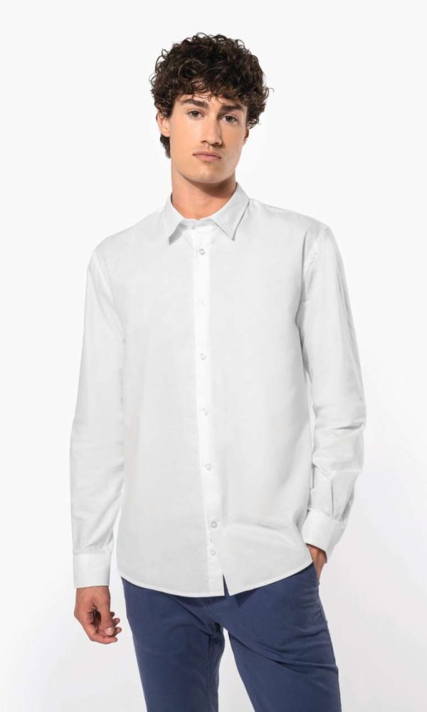 MEN LONG-SLEEVED EASY CARE SHIRT WITHOUT POCKET