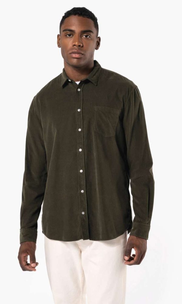 MEN'S LONG-SLEEVED CORDUROY SHIRT