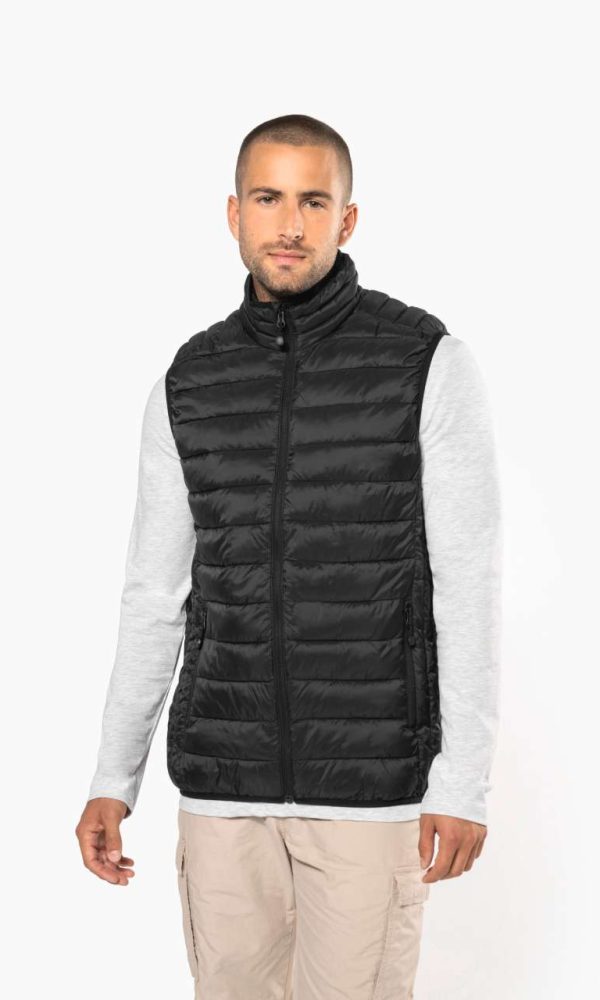 MEN’S LIGHTWEIGHT SLEEVELESS FAKE DOWN JACKET