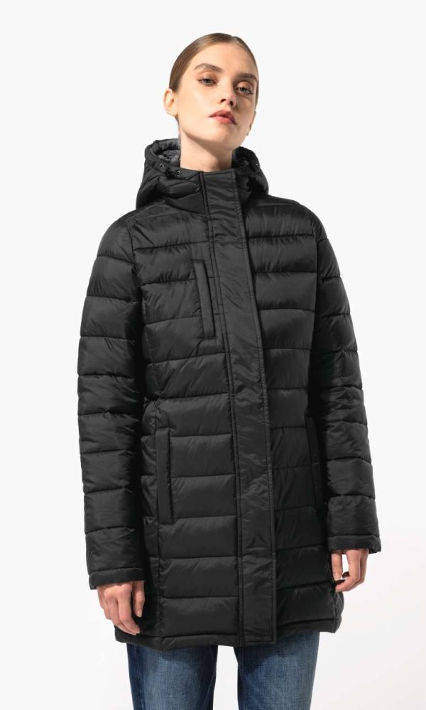 LADIES' LIGHTWEIGHT HOODED PADDED PARKA