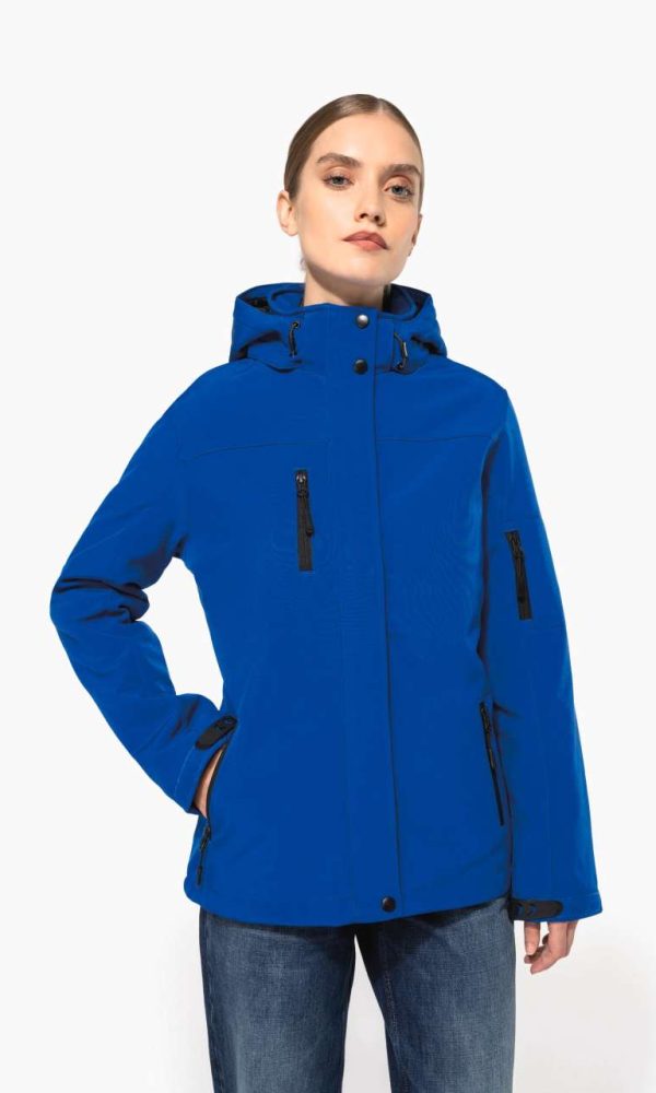 LADIES’ HOODED SOFTSHELL LINED PARKA