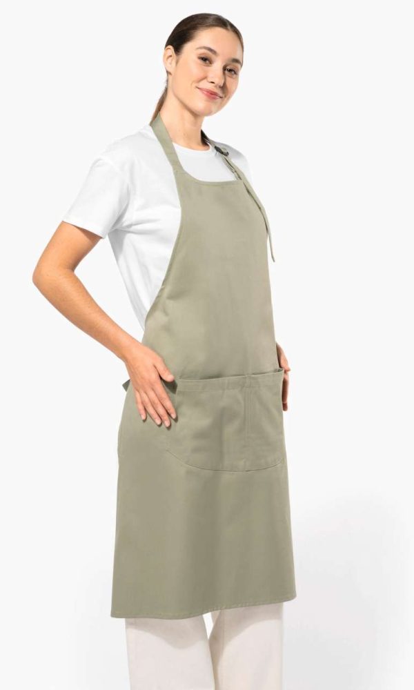 APRON WITH POCKET IN ORGANIC COTTON
