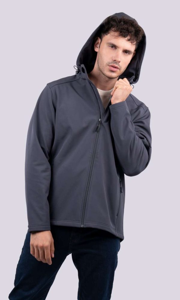 MEN’S 3-LAYER DETACHABLE HOODED SOFTSHELL JACKET