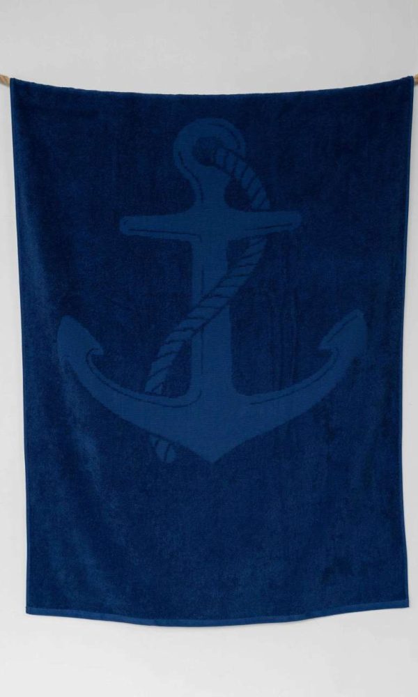 OLIMA „ANCHOR” JACQUARD BEACH TOWEL