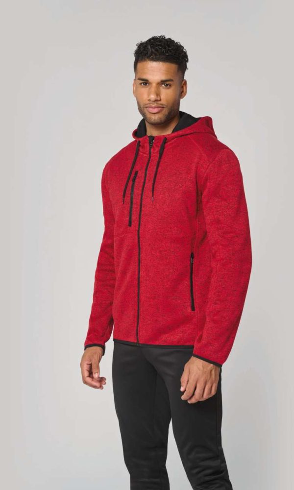 MEN'S HEATHER HOODED JACKET