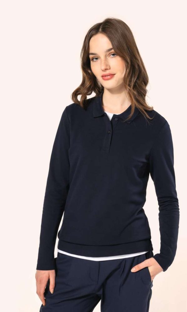 LADIES' LONG-SLEEVED SUPIMA® POLO SHIRT