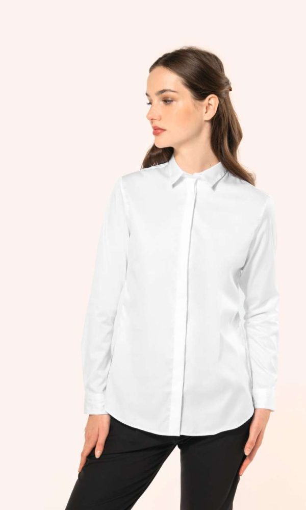 LADIES' LONG-SLEEVED TWILL SHIRT