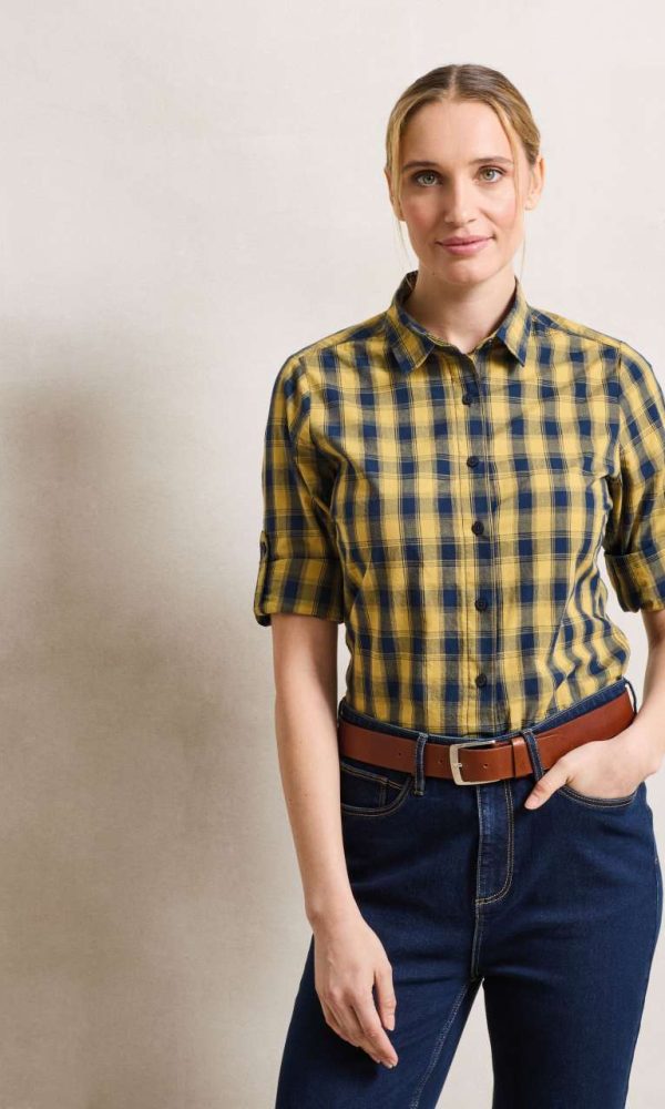 'MULLIGAN' CHECK - WOMEN'S LONG SLEEVE COTTON SHIRT