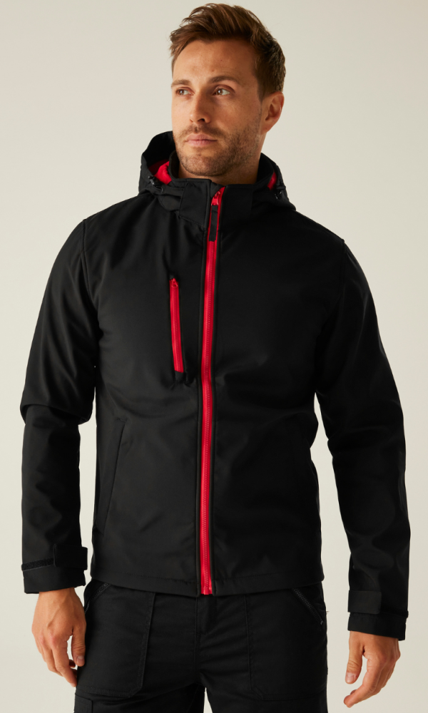VENTURER 3 LAYER HOODED PRINTABLE SOFTSHELL JACKET